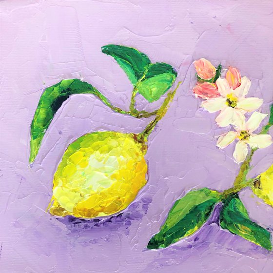 Lemons and flowers