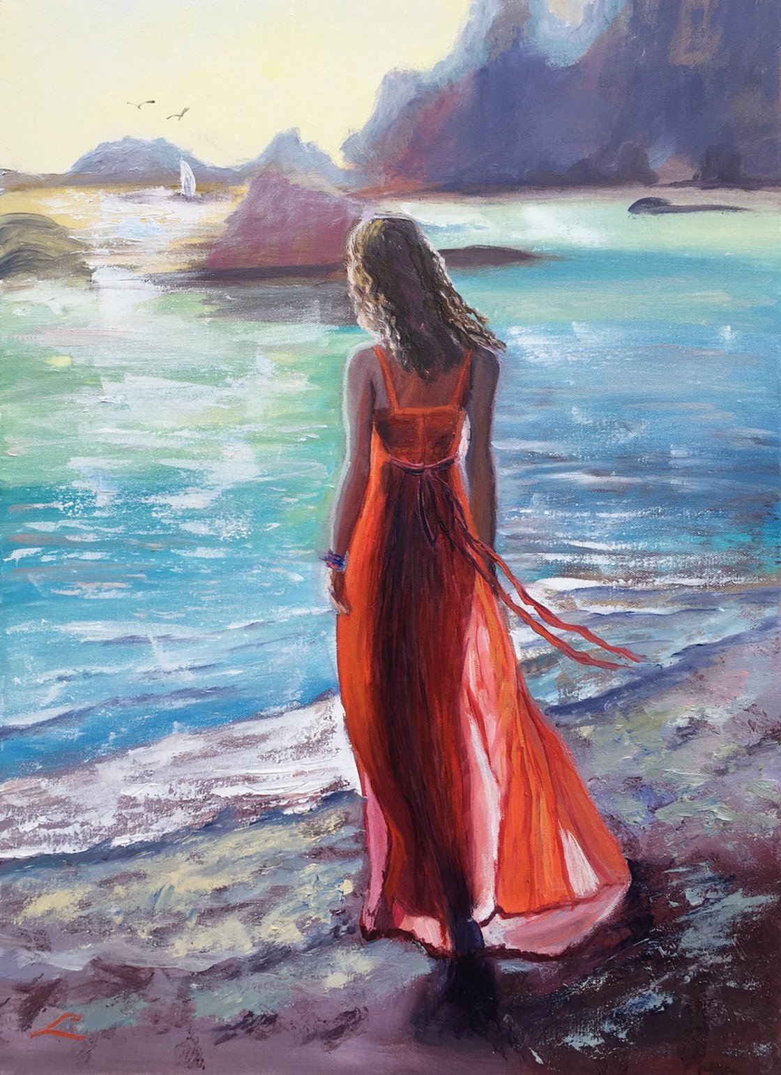 Enjoying the beach and sea
