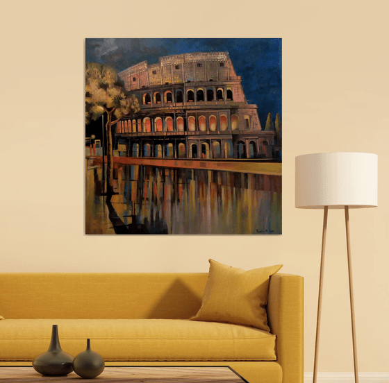 " Colosseum " - 100 x 100cm Original Oil Painting