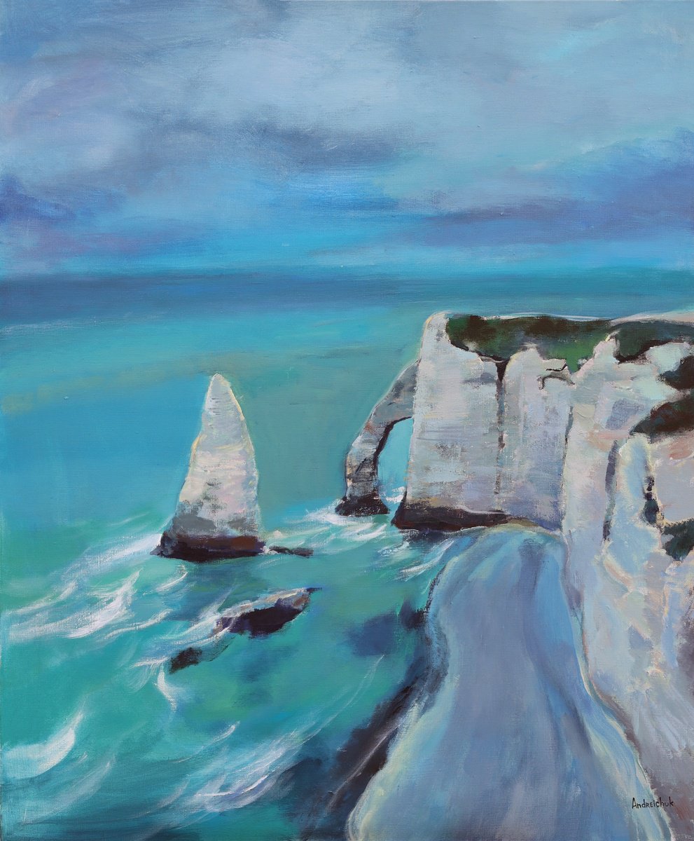 The Cliffs Of i?tretat By Artem Andreichuk, 39 X 47, Artwork For Sale On Artfinder