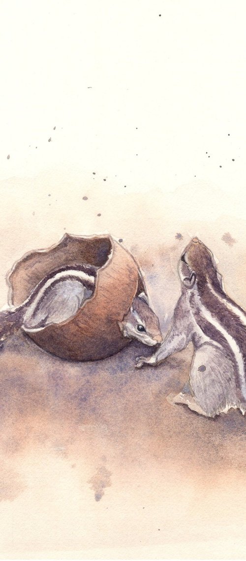 Two Squirrels by Shweta  Mahajan