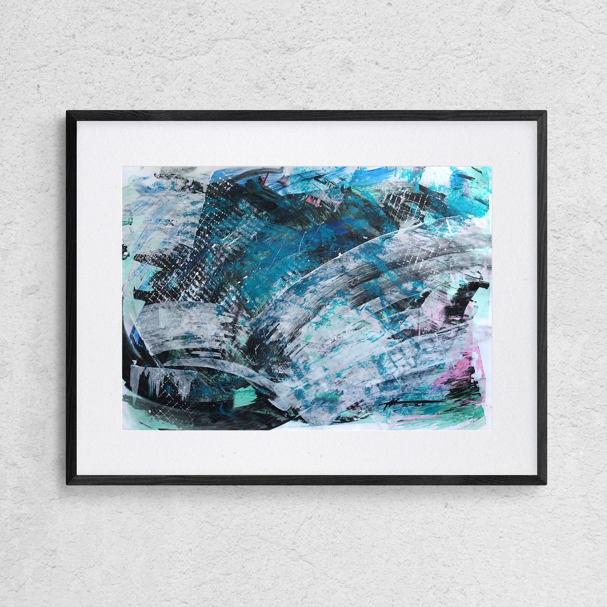 Abstract Acrylic Painting By Anatoliy Menkiv, 33 X 24, #54 Metaphysics Series, Original Artwork