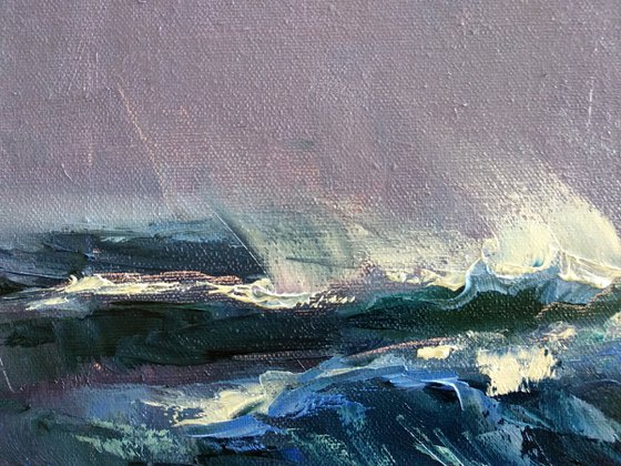 Sea waves landscape