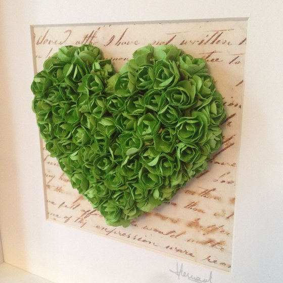 Old letter of Love, 2016 Heart of Roses (GREEN)
