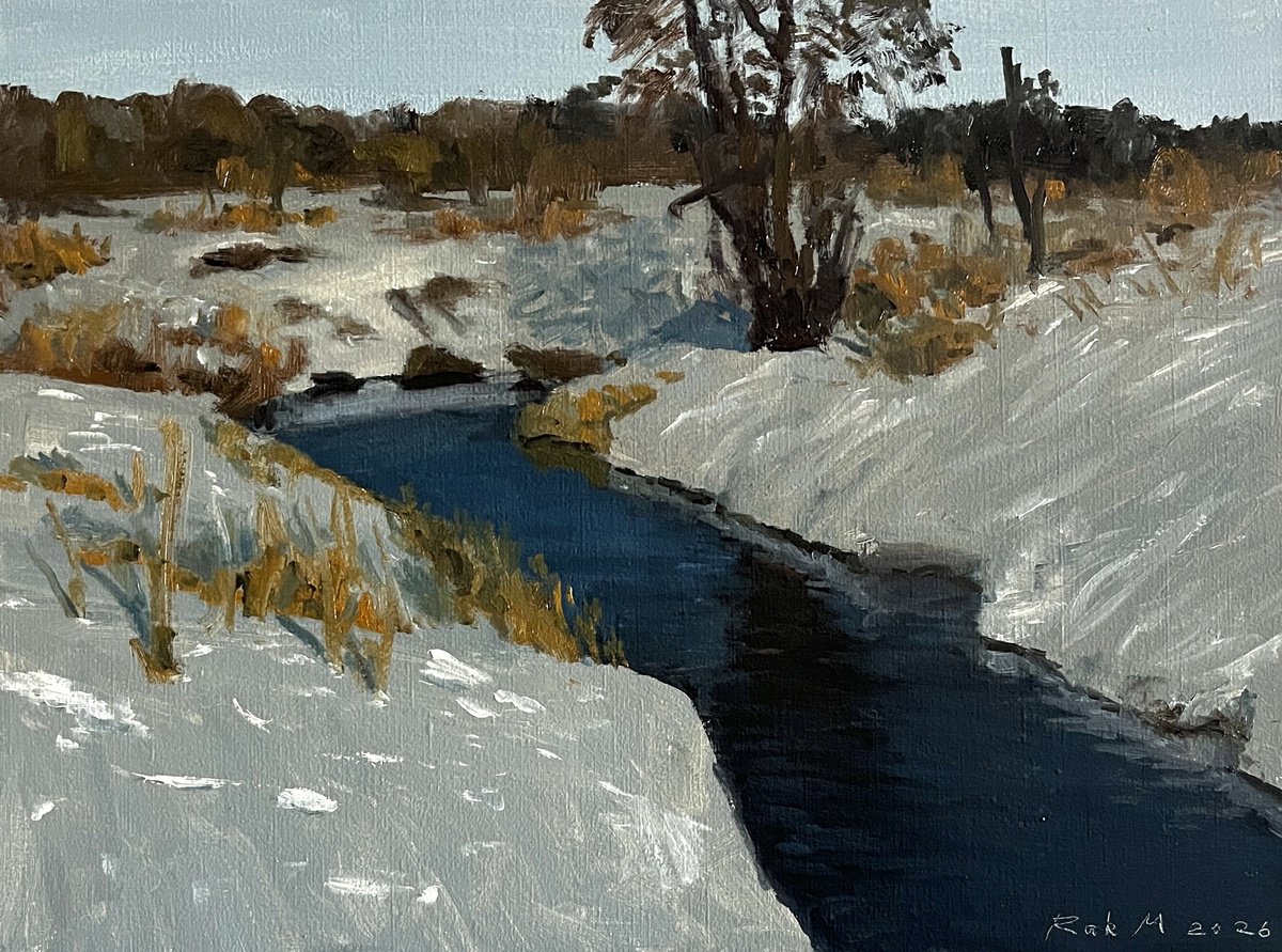 Sunny Winter Day By Michael Rak, 16 X 12, Artwork For Sale On Artfinder