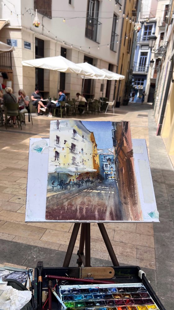 Sunlit Valencia Alley