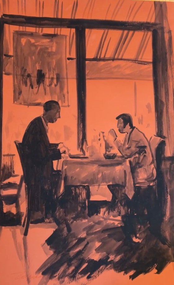 Paris. A Couple in a Café