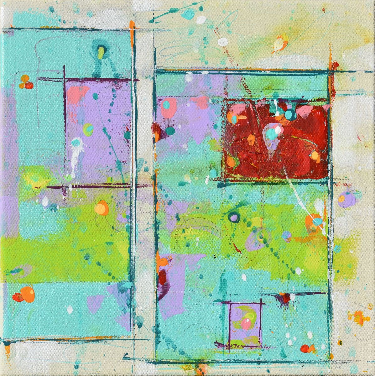 Intersect Abstract By Cynthia Ligeros, 8 X 8, Artwork For Sale On Artfinder