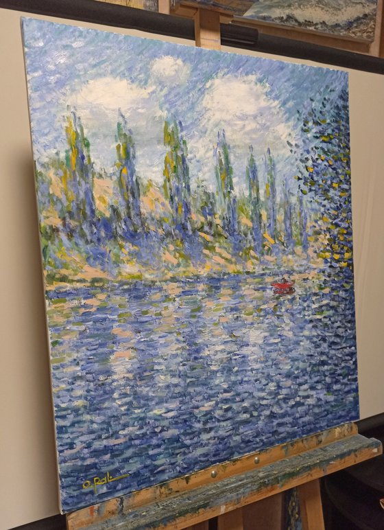 Poplars by the river