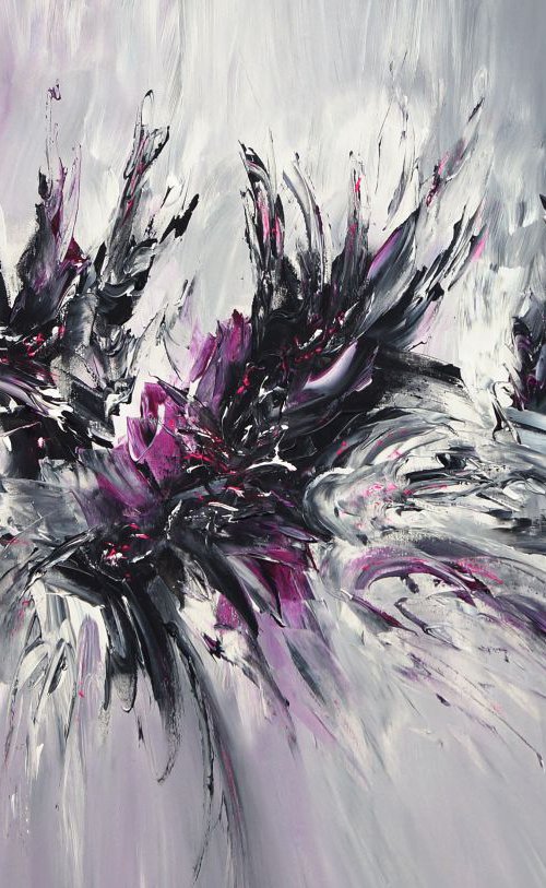 Magenta Black White  M 1 by Peter Nottrott
