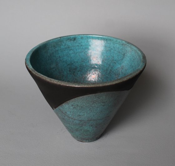 Handthrown V-shaped Bowl.