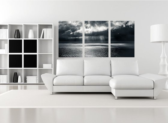 The Overture - Triptych Black and White Photography on Canvas