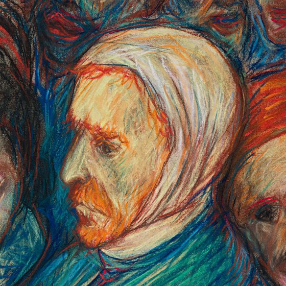 Van Gogh and the Crowd. "Impressionists" Series