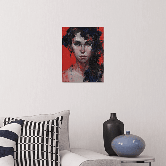 Her Gaze – Abstract Portrait