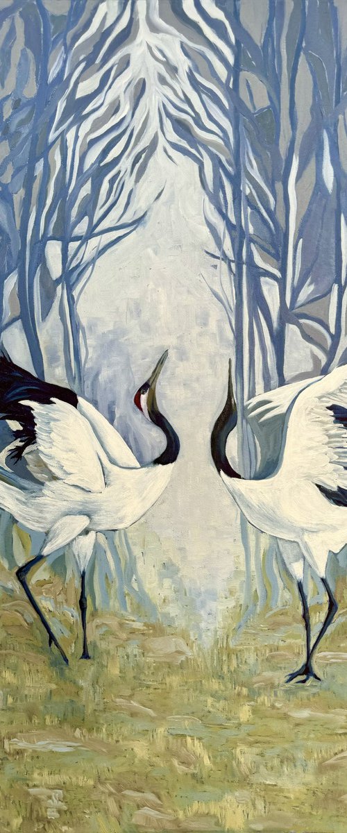Love Cranes by Zulfiya Mukhamadeyeva