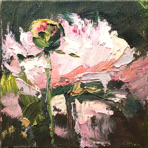 Peony 04... / FROM MY A SERIES OF MINI WORKS / ORIGINAL OIL PAINTING by Salana Art Gallery