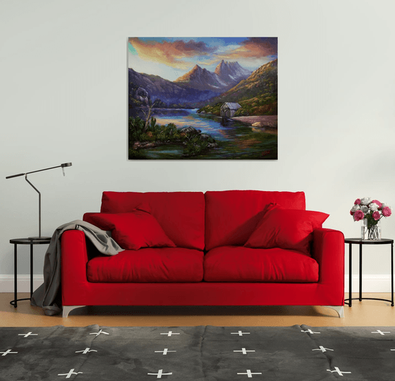 First light Cradle Mountain