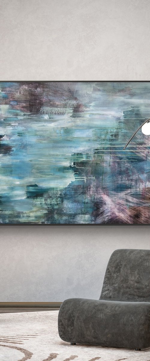 SERENITY - Contemporary Abstract Painting by Orvvet