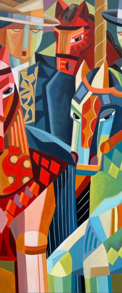 Painted Ponies Nostalgic Carousel Themed Art by Dania Sierra