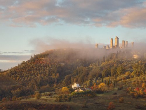 San Gimignano in fall by Pavel Oskin