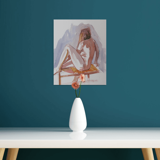 Seated female nude