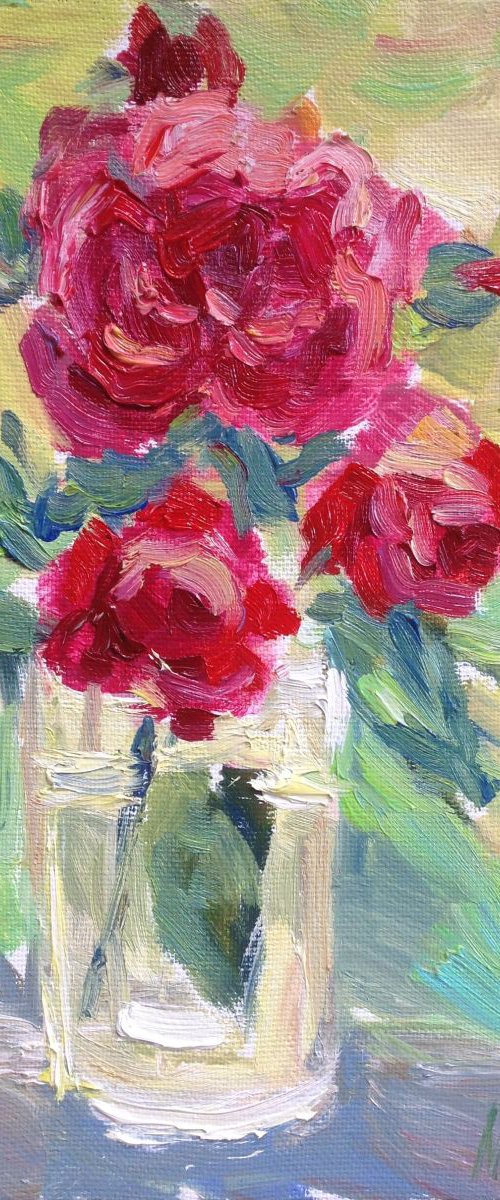Red roses by Nataliia Nosyk