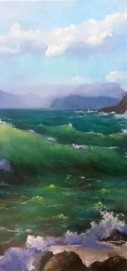 Green wave by Olga Egorov