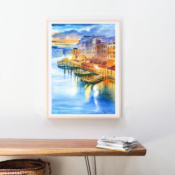 Lights of Venice cityscape