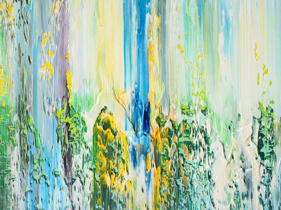 50x50 cm | 19,5x19,5″ Abstract Landscape Painting Original oil painting Canvas art
