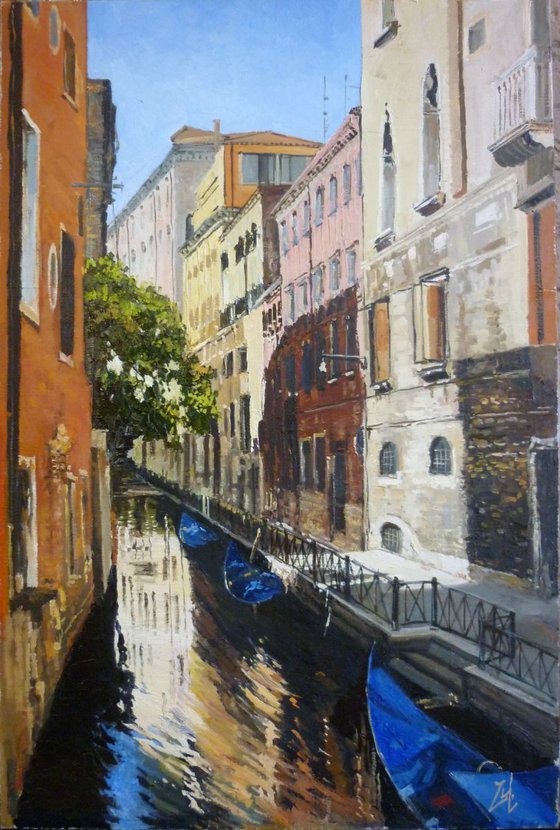 Gondola Parking in Venice