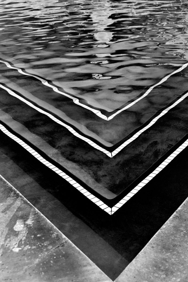 Photorealistic Photograph , Pool Abstraction Noir By William Dey, 18 X 22, Artwork For Sale On Artfinder