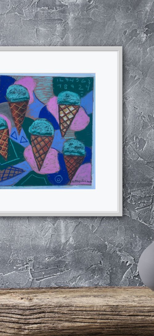 Mint ice cream cones by Roberto Munguia Garcia