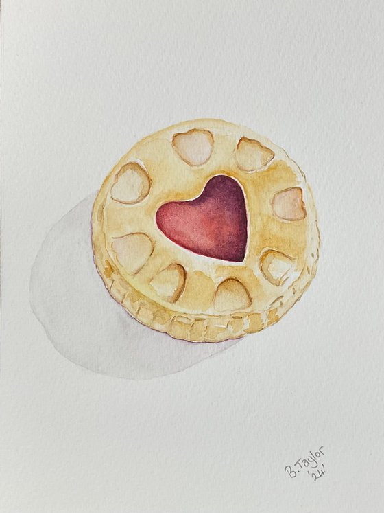 Biscuit watercolour painting