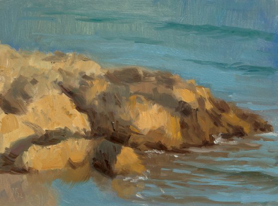 Rocks in evening light