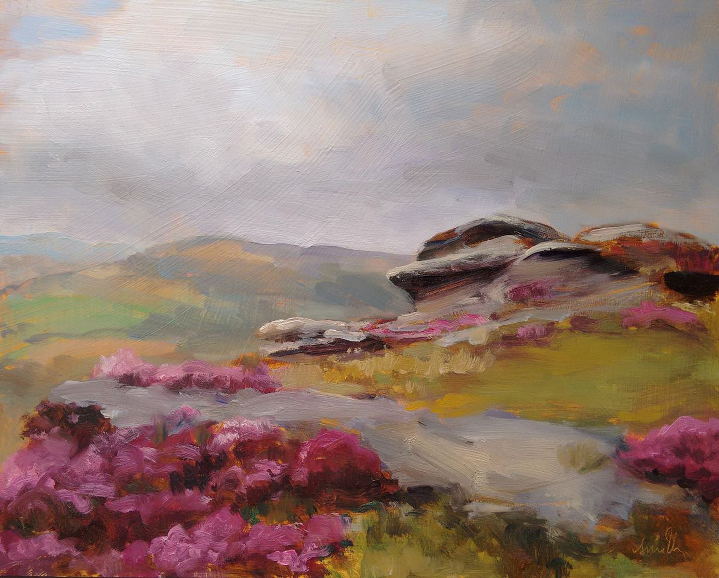 Curbar Edge Skyline Impressionist Peak District Artfinder