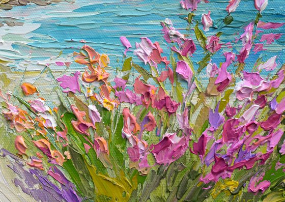 Coastal Blooms - Original Beach Painting