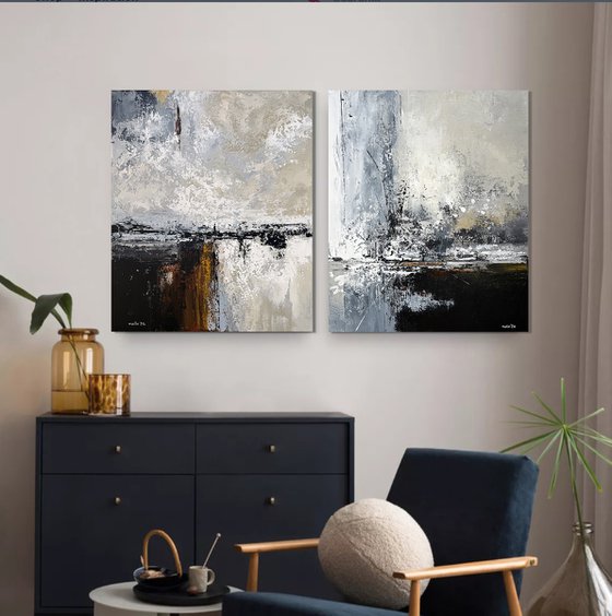 Silent Convergence neutral set diptych