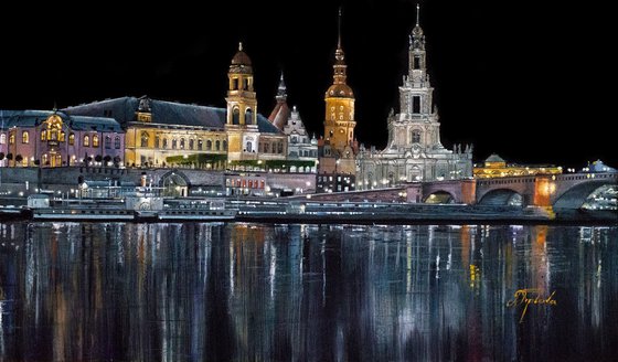 "Night Dresden. Germany"