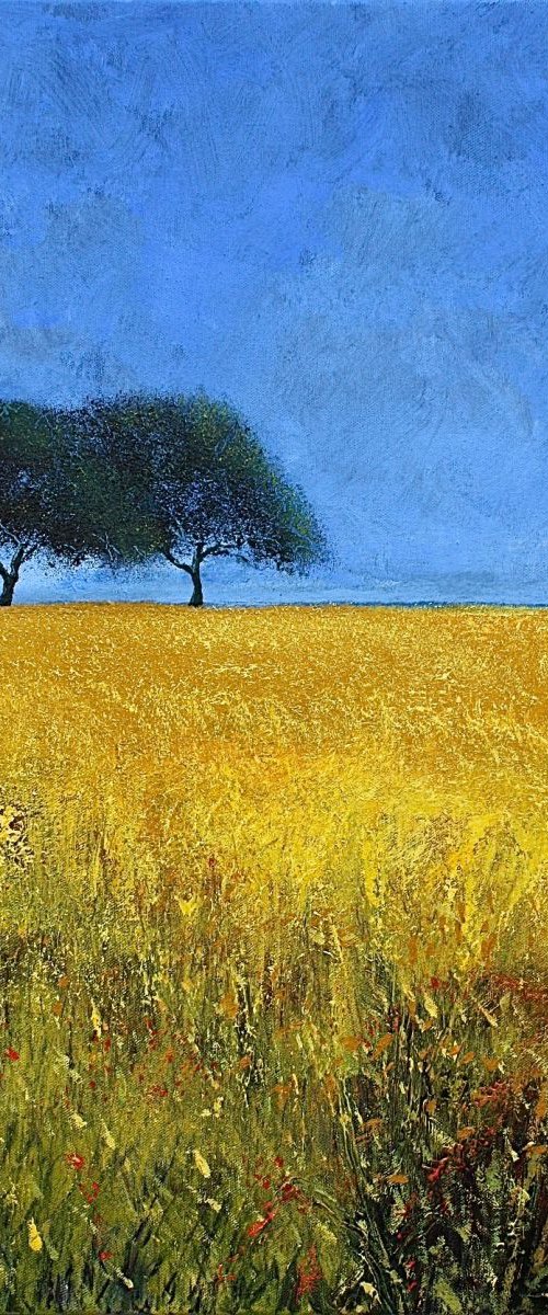2 trees Horizon Line by Simon Jones