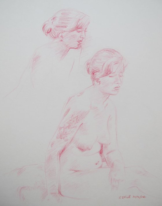 studies of seated nude