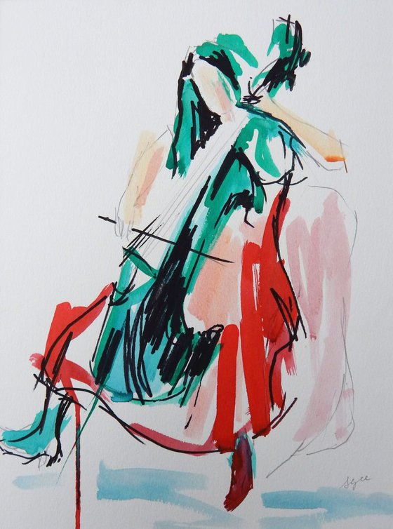 Cello sketch: two