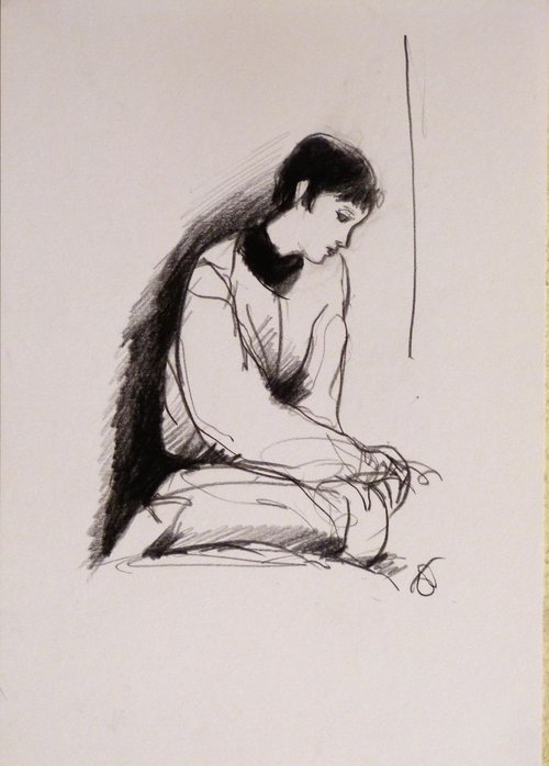 January #1, life drawing 29x21 cm by Frederic Belaubre