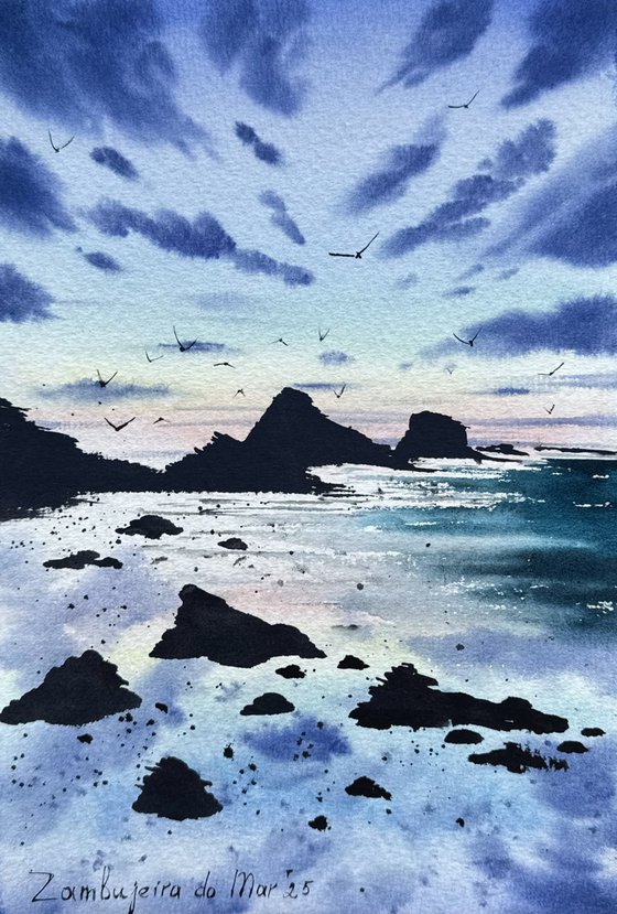 Sunset on Zanbujeira do Mar