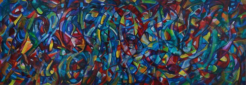 Archival Canvas print . limited edition of 10 .ALL THAT JAZZ-2009  ABSTRACT CUBISM by Iason Orlandos