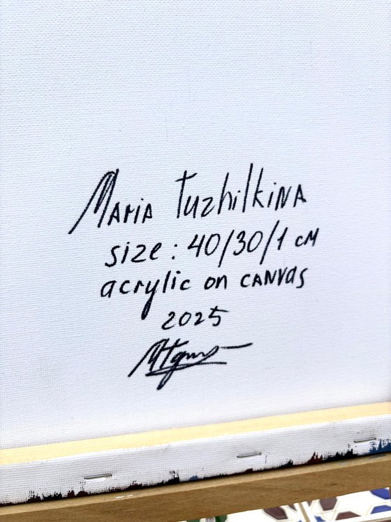 STAINED GLASS BLUE CORNFLOWERS