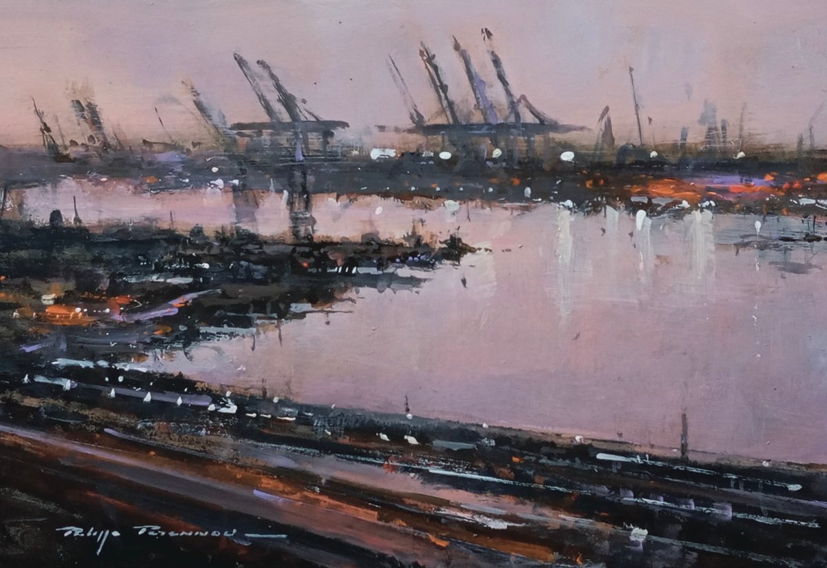 Impressionistic Painting , Karachi N° 2274 By Philippe Perennou, 12 X 8, Artwork For Sale On Artfinder
