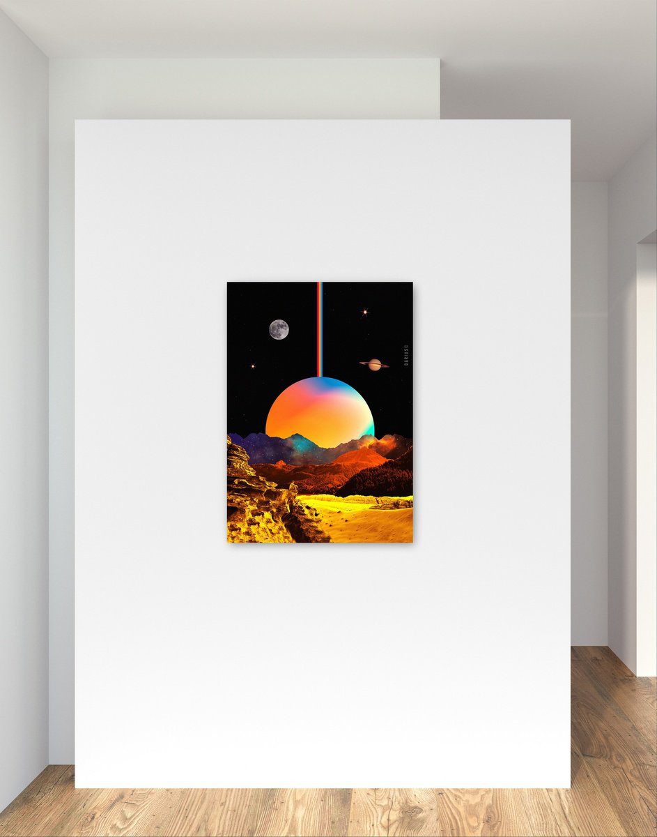 Surrealistic Abstract Print By Darius Comi, 20 X 28, Hyperdream - Print On Forex, Original Artwork