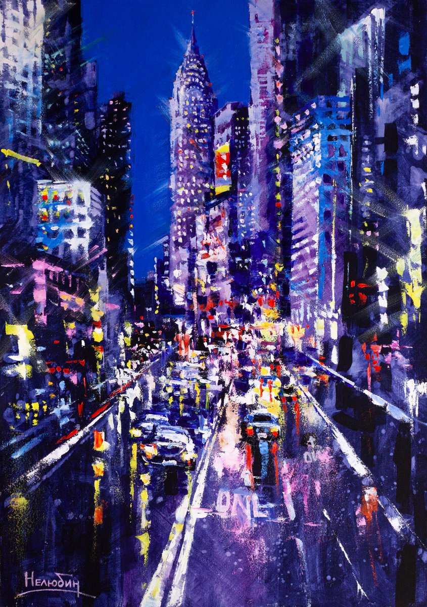 Night city lights by Aleksandr Neliubin
