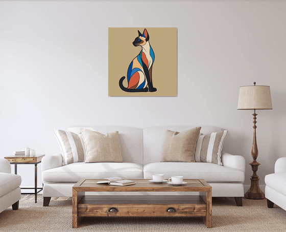 Colorful Siamese Cat #09