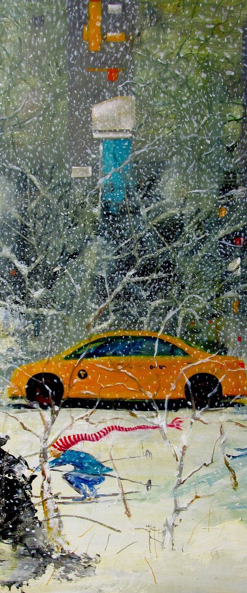 It is snowing in New York by Serhiy Roy